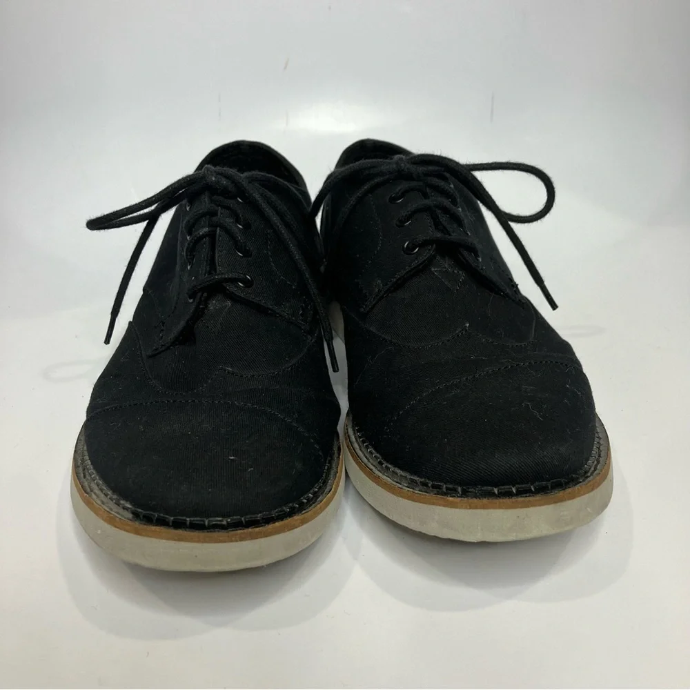 Toms Men’s‎ Brogue lace up shoes black size 9.5